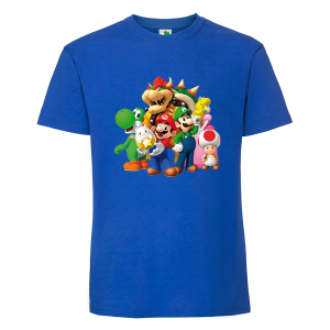 Цветна мъжка тениска- Супер Марио