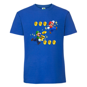 Цветна мъжка тениска- Супер Марио