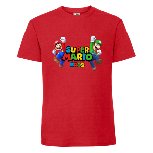 Цветна мъжка тениска- Супер Марио