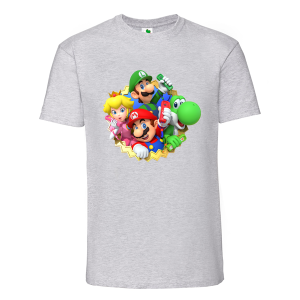 Цветна мъжка тениска- Супер Марио