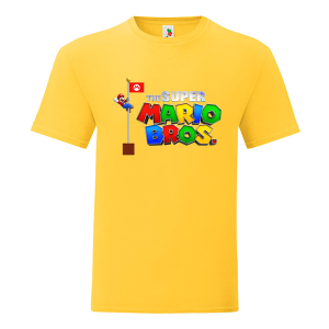 Цветна мъжка тениска- Супер Марио