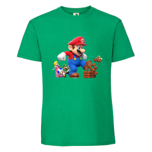 Цветна мъжка тениска- Супер Марио