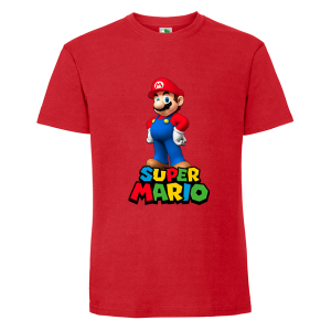 Цветна мъжка тениска- Супер Марио