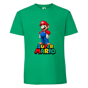 Цветна мъжка тениска- Супер Марио