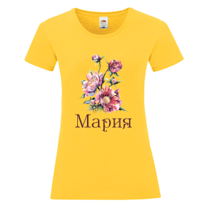 Цветна дамска тениска- Мария - цветя