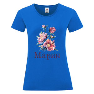 Цветна дамска тениска- Мария - цветя