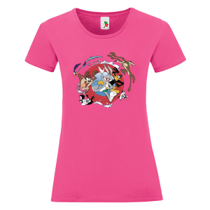 Цветна дамска тениска- Анимационни герои