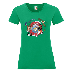 Цветна дамска тениска- Анимационни герои