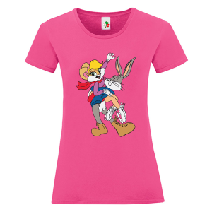 Цветна дамска тениска- Лола и Бъгс Бъни