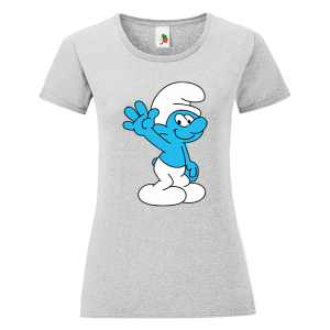 Цветна дамска тениска- Смърф