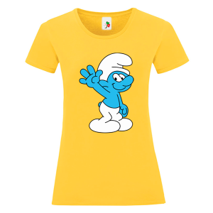 Цветна дамска тениска- Смърф