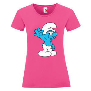 Цветна дамска тениска- Смърф