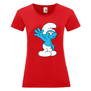 Цветна дамска тениска- Смърф