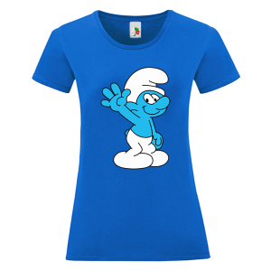 Цветна дамска тениска- Смърф