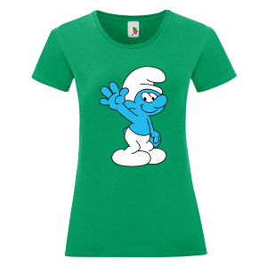 Цветна дамска тениска- Смърф