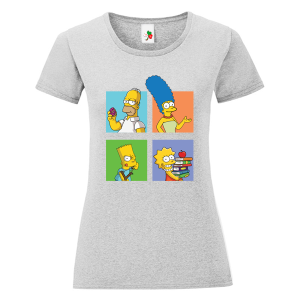 Цветна дамска тениска- Семейство Симпсън