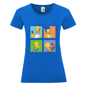 Цветна дамска тениска- Семейство Симпсън