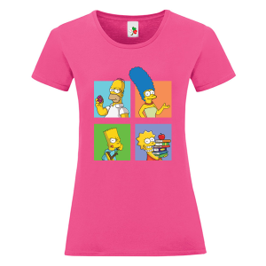 Цветна дамска тениска- Семейство Симпсън