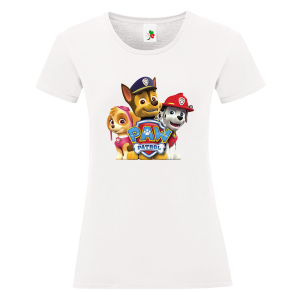 Бяла дамска тениска- Пес Патрул