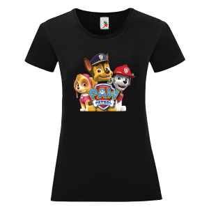 Черна дамска тениска- Пес Патрул