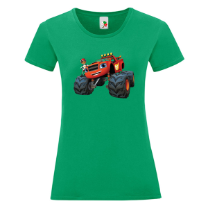 Цветна дамска тениска- Пламъчко и машините