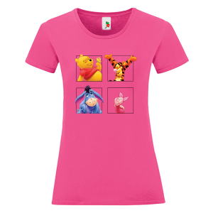 Цветна дамска тениска- Мечо Пух