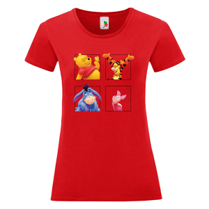 Цветна дамска тениска- Мечо Пух