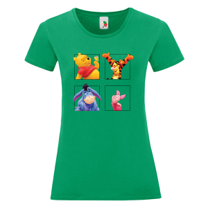 Цветна дамска тениска- Мечо Пух