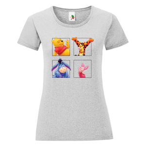 Цветна дамска тениска- Мечо Пух