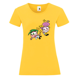 Цветна дамска тениска- Кръстници вълшебници