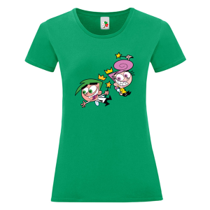 Цветна дамска тениска- Кръстници вълшебници