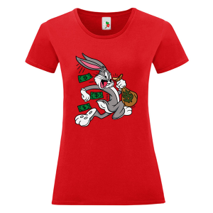 Цветна дамска тениска- Бъгс Бъни