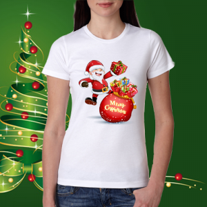 Дамска коледна тениска