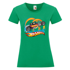 Цветна дамска тениска- Hot Wheels