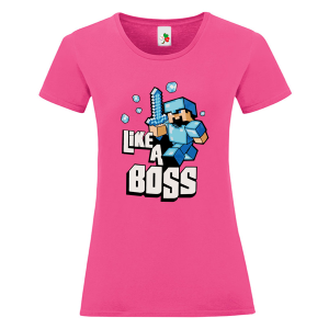 Цветна дамска тениска- Like a Boss