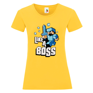 Цветна дамска тениска- Like a Boss