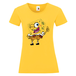 Цветна дамска тениска- Спондж Боб