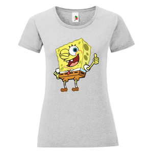 Цветна дамска тениска- Спондж Боб