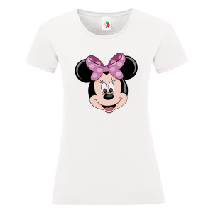 Бяла дамска тениска- Мини Маус
