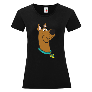 Черна дамска тениска- Скуби Ду