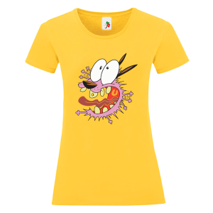 Цветна дамска тениска- Кучето Кураж