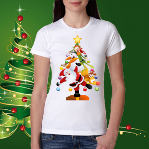 Дамска коледна тениска