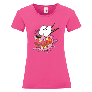 Цветна дамска тениска- Кучето Кураж