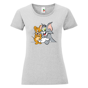 Цветна дамска тениска- Том и Джери