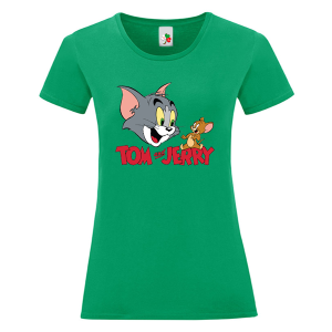 Цветна дамска тениска- Том и Джери