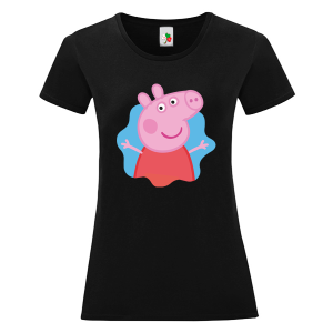 Черна дамска тениска- Пепа Пиг