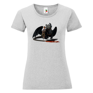 Цветна дамска тениска- Как да дресираш дракон