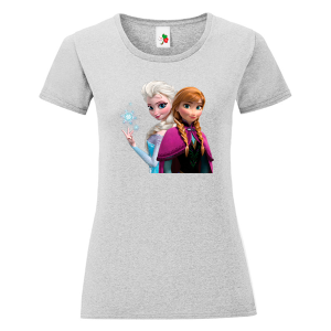 Цветна дамска тениска- Замръзналото кралство, Анна и Елза