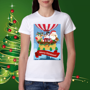 Дамска коледна тениска