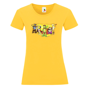 Цветна дамска тениска- Костенурката Франклин